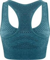 Dare2b - Dont Sweat It Sportbeha - Blauw/Wit - Maat M