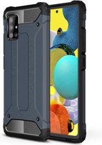 Voor Galaxy A51 5G Magic Armor TPU + pc combinatiebehuizing (marineblauw)