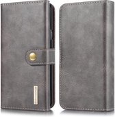 Voor Galaxy Note9 DG.MING Triple Fold Crazy Horse Texture Magnetische Horizontale Flip Leren Case met Houder & Kaartsleuven & Portemonnee (Grijs)