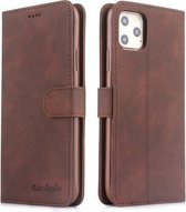 Voor iPhone 11 Pro Diaobaolee Pure Verse Textuur Horizontale Flip Leren Case, met Houder & Kaartsleuf & Portemonnee & Fotolijst (Bruin)