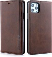 Voor iPhone 11 Pro Diaobaolee Gemini Magnetische gesp Horizontale flip lederen tas met houder en kaartsleuven (bruin)