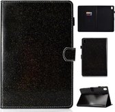 Voor Huawei MediaPad M6 10.8 Vernis Glitter Poeder Horizontale Flip Leren Case met Houder & Kaartsleuf (Zwart)