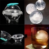 12 STKS Whiskey Ice Ball Mold Silicone PP Ronde Ice Tray Levering in willekeurige kleur, stijl: niet-scheidbare hoes