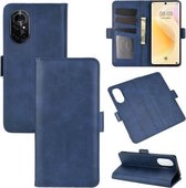 Voor Huawei nova 8 5G Dual-side magnetische gesp Horizontale flip lederen tas met houder & kaartsleuven & portemonnee (donkerblauw)