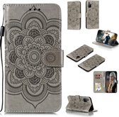 Voor Huawei Honor 30S Mandala Embossing Patroon Horizontale Flip PU Lederen Case met Houder & Kaartsleuven & Walle & Lanyard (Grijs)