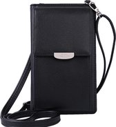 Hii You Compact telefoontasje - Telefoon en portemonnee tas - Portefeuille  - Zwart - Telefoontas dames en heren- schoudertas - Crossbody tas