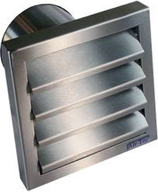 Wallair N31845 Hotte aspirante avec clapet anti-retour en acier inoxydable Convient pour diamètre de tuyau : 10 cm