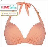 BOHO bikini’s top – lustrous halter – light coral - L - Cup C