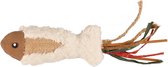 Kattenspeeltje Rila Vis met Kwastje - Beige - 20 x 3.5 x 5 cm