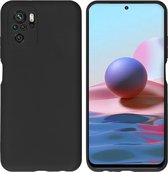 Xiaomi Redmi Note 10 Pro Hoesje Siliconen - iMoshion Color Backcover - Zwart