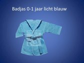 Badjas met capuchon licht blauw 0-1 jaar