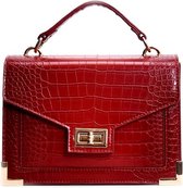 Hii You Handtas vrouw - Schoudertas vrouw - Crossbodytas vrouw - Bordeaux - Vegan Leather - Handtas Rosie