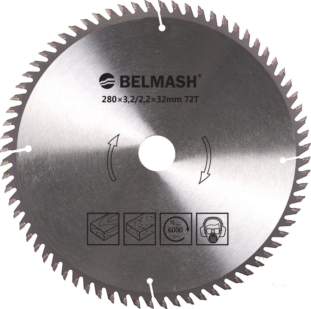 BELMASH zaagblad Ø280mm - as 30mm - 72T