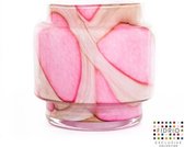 Design pot Puccini - Fidrio PINK FLAME - glas, mondgeblazen - diameter 11,5 cm hoogte 15 cm