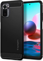 Spigen Rugged Armor Xiaomi Redmi Note 10/10S Hoesje Back Cover Zwart
