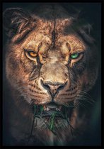 Hungry Tiger A3 botanische jungle dieren poster