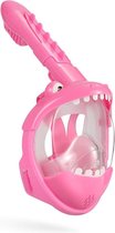 Atlantis Full Face Mask Crocodile - Snorkelmasker - Kinderen - Roze