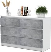 AZ-Home - Ladekast Agnes - Kast - Commode - Wit/Betonlook - 120 cm