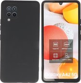 Samsung Galaxy A42 5G Hoesje Fashion Backcover Telefoonhoesje Zwart