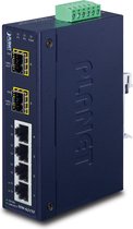 PLANET ISW-621TF netwerk-switch Unmanaged L2 Fast Ethernet (10/100) Blauw
