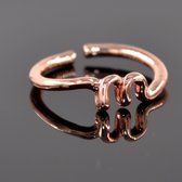 Gading® Dames Ring met letter "M" - vrouwen Rosegouden letter Ring- Vriendschapsring - Relatie Ringen