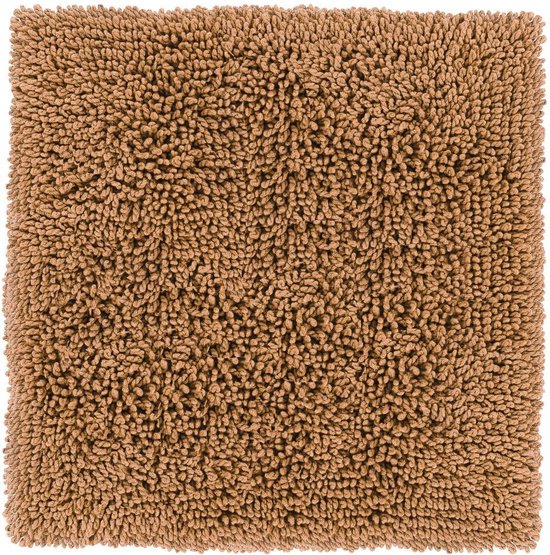 Tapis de bidet souple Everdina Brown | 60 x 60 | Séchage rapide et absorption d'humidité | Antidérapant avec clous
