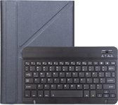 Draadloze Toetsenbord en Hoes 10 Inch Tablet Universeel Pu Leder Bluetooth Keyboard - donkerblauw