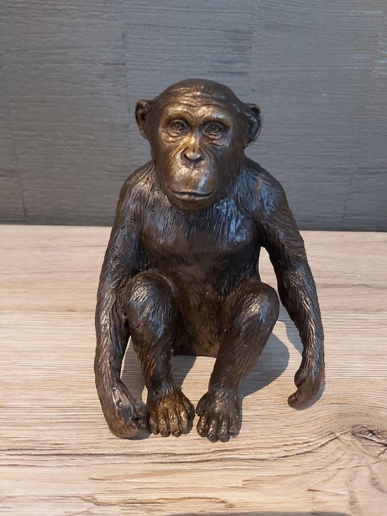Bronzen chimpansee 15cm aap