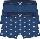 Woody duopack boxershort heren - blauw + octopus all-over print - 211-1-CLM-Z/092 - maat M