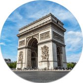 Muurcirkel Arc de Triomphe - FootballDesign | Dibond kunststof 100 cm | Wandcirkel Arc de Triomphe Parijs