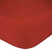 Premium -Jersey hoeslaken stretch Lits-jumeaux - Hoeslaken - 190x220 +40 cm- geschikt voor boxspring- 100% katoen -‎ Rood