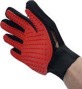 Borstel voor huisdieren - Rechter Hand - Voor Elke Vacht - Silicone - Vachtborstel - Borstel Handschoen - Rood - oDaani