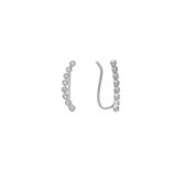 Nana - Oorschuiven - dames Oorhangers - zirkonia 14,5mm - 925 zilver