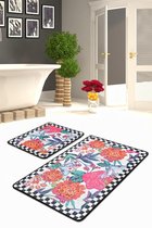 Nerge.be | FLORI |  Badmat Set | Vivid Color | Badmat Set | antislip | Washable in the Machine | Absorbent badmat