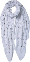 Juleeze Sjaal Dames Print 70*180 cm Wit Synthetisch Shawl Dames Sjaal