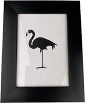 Fotolijst ALFIE met flamingo - Zwart - 15 x 20 cm
