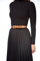 Elvy Fashion - Studs Belt Women 30847 - Cognac - Size 105