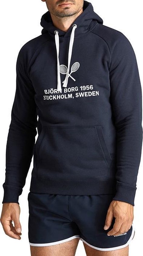 Björn Borg CENTRE HOODIE - Hoodie - odyssey gray/blauwgrijs Björn Borg CENTRE HOODIE - Hoodie - odyssey gray/blauwgrijs