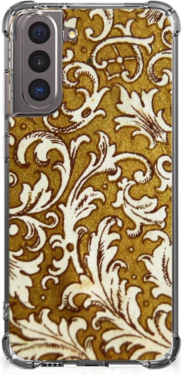 TPU Case Anti-Shock voor Anti Shock Case Samsung Galaxy S21 Barok Goud