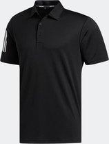 Adidas 3-Stripes Basic Poloshirt Heren zwart wit - Maat XS