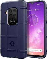 Schokbestendige beschermhoes Volledige dekking siliconen hoes voor Motorola Moto One Pro (blauw)