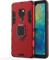 Panther PC + TPU schokbestendige beschermhoes voor Huawei Mate 20, met magnetische ringhouder (rood)