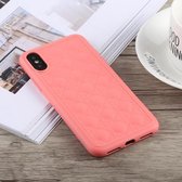 TOTUDESIGN Deo-serie schokbestendig TPU + PU-hoesje voor iPhone X / XS (roze)