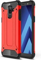 Magic Armor TPU + PC combinatiehoes voor Galaxy A6 + (2018) (rood)