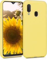 kwmobile telefoonhoesje voor Samsung Galaxy A20e - Hoesje voor smartphone - Back cover in mat geel