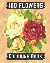 100 flowers coloring book