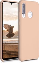 kwmobile telefoonhoesje voor Huawei P30 Lite - Hoesje met siliconen coating - Smartphone case in baby perzik