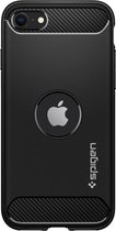 Spigen Rugged Armor Apple iPhone SE (2020) Hoesje Zwart