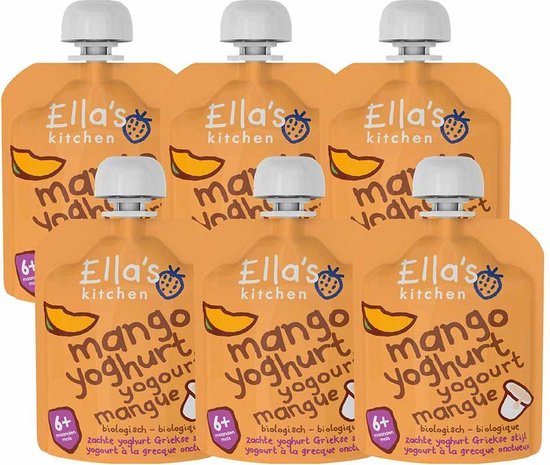 Ella's kitchen Yoghurt Griekse Stijl 6+ m Mango 90 gr - 6x 90 gr - Voordeelverpakking van Ella's Kitchen — afbeelding 4