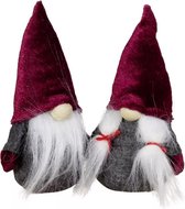 Kerstkabouters | set met mannelijk en vrouwelijk kabouter | 10 cm hoog